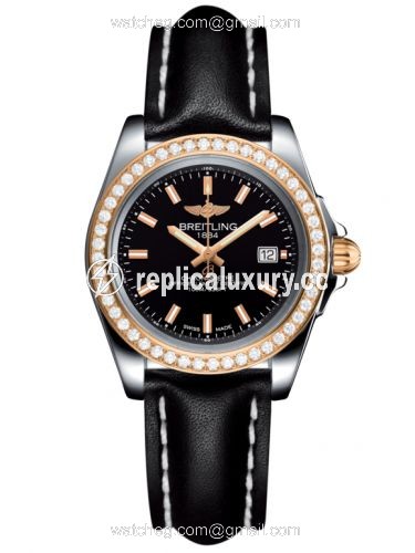 Breitling Galactic 32 Sleek Edition Stainless Steel / Rose Gold / Diamond / Trophy Black / Calf C7133053/BF65/408X/A14BA.1