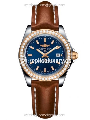 Breitling Galactic 32 Sleek Edition Stainless Steel / Rose Gold / Diamond / Horizon Blue / Calf C7133053/C952/406X/A14BA.1