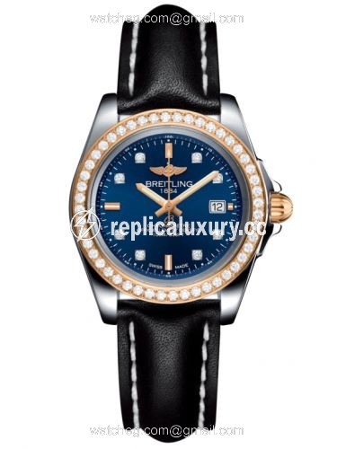 Breitling Galactic 32 Sleek Edition Stainless Steel / Rose Gold / Diamond / Horizon Blue Diamond / Calf C7133053/C967/408X/A14BA.1