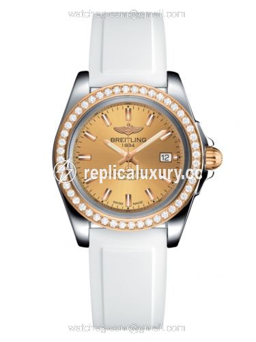 Breitling Galactic 32 Sleek Edition Stainless Steel / Rose Gold / Diamond / Golden Sun / Rubber C7133053/H549/164S/A14S.1