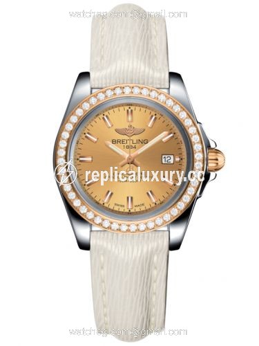 Breitling Galactic 32 Sleek Edition Stainless Steel / Rose Gold / Diamond / Golden Sun / Sahara C7133053/H549/235X/A14BA.1
