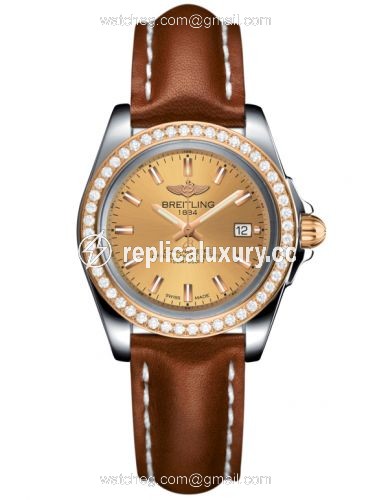 Breitling Galactic 32 Sleek Edition Stainless Steel / Rose Gold / Diamond / Golden Sun / Calf C7133053/H549/406X/A14BA.1