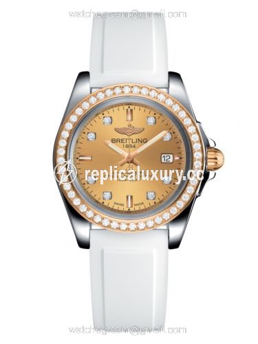 Breitling Galactic 32 Sleek Edition Stainless Steel / Rose Gold / Diamond / Golden Sun Diamond / Rubber C7133053/H550/164S/A14S.1