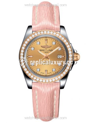 Breitling Galactic 32 Sleek Edition Stainless Steel / Rose Gold / Diamond / Golden Sun Diamond / Sahara C7133053/H550/238X/A14BA.1