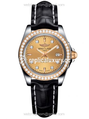 Breitling Galactic 32 Sleek Edition Stainless Steel / Rose Gold / Diamond / Golden Sun Diamond / Croco C7133053/H550/777P/A14BA.1