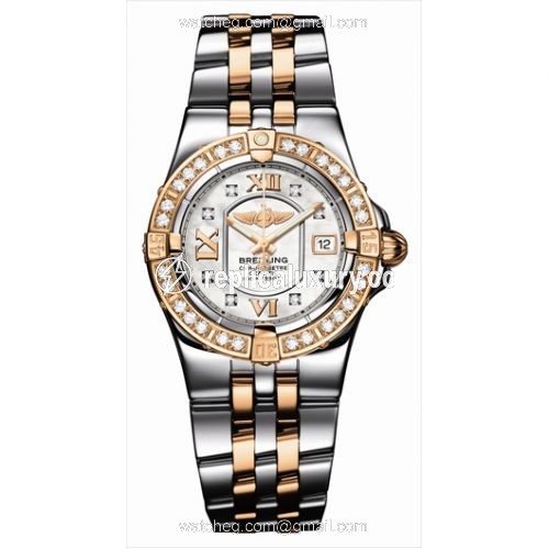 Breitling Starliner 2008 Two Tone Rose / MOP / Diamond C7134012.A681