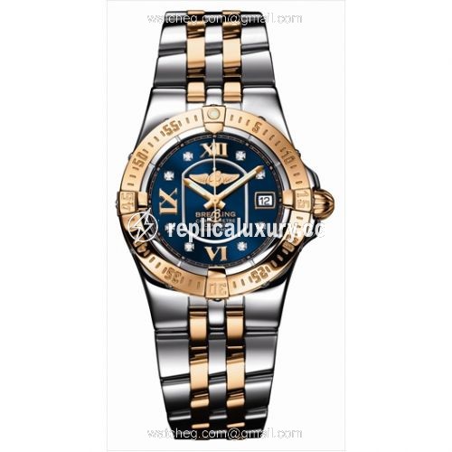 Breitling Starliner 2008 Two Tone Rose / Blue C7134012.C772