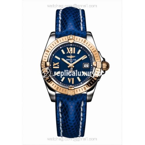 Breitling Cockpit Lady Gold Bezel / Blue / Teju C7135612.C754