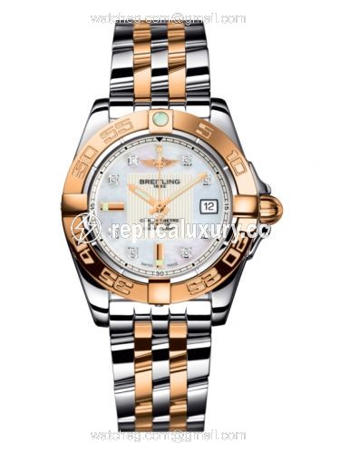 Breitling Galactic 32 Stainless Steel / Rose Gold / Pearl Diamond / Bracelet C71356L2.A712.367C