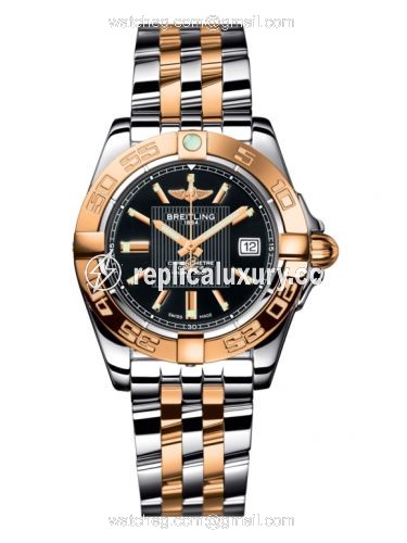 Breitling Galactic 32 Stainless Steel / Rose Gold / Trophy Black / Bracelet C71356L2.BA12.367C