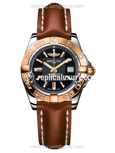 Breitling Galactic 32 Stainless Steel / Rose Gold / Trophy Black / Calf C71356L2.BA12.406X