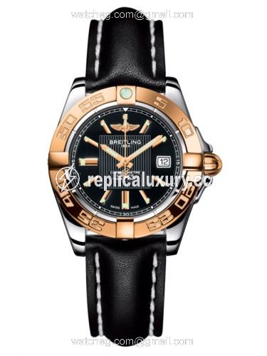 Breitling Galactic 32 Stainless Steel / Rose Gold / Trophy Black / Calf C71356L2.BA12.408X