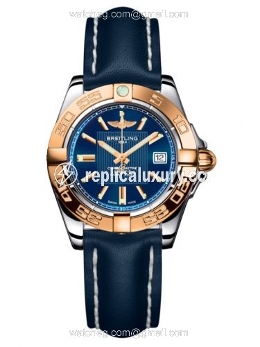 Breitling Galactic 32 Stainless Steel / Rose Gold / Metallica Blue / Calf C71356L2.C813.116X