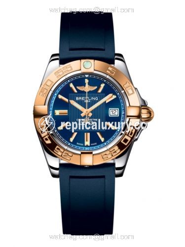Breitling Galactic 32 Stainless Steel / Rose Gold / Metallica Blue / Rubber C71356L2.C813.141S