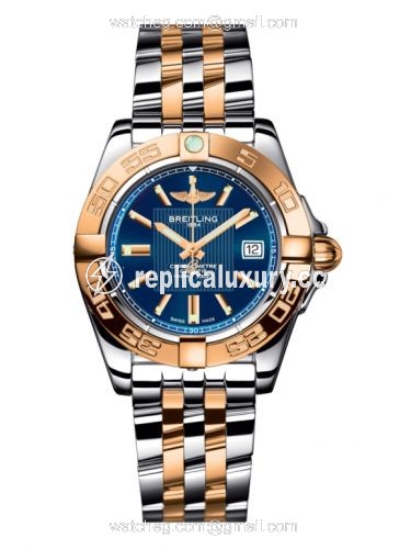 Breitling Galactic 32 Stainless Steel / Rose Gold / Metallica Blue / Bracelet C71356L2.C813.367C