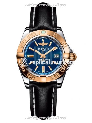 Breitling Galactic 32 Stainless Steel / Rose Gold / Metallica Blue / Calf C71356L2.C813.408X