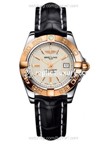 Breitling Galactic 32 Stainless Steel / Rose Gold / Sierra Silver / Croco C71356L2.G704.777P