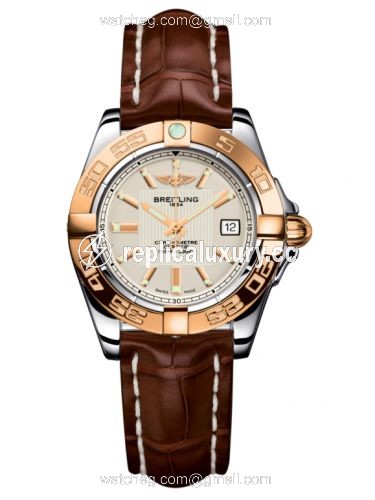 Breitling Galactic 32 Stainless Steel / Rose Gold / Sierra Silver / Croco C71356L2.G704.778P