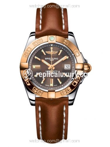 Breitling Galactic 32 Stainless Steel / Rose Gold / Solar Bronze / Calf C71356L2.Q581.406X
