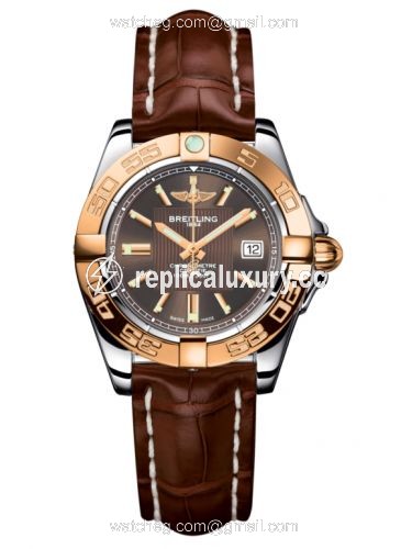 Breitling Galactic 32 Stainless Steel / Rose Gold / Solar Bronze / Croco C71356L2.Q581.778P