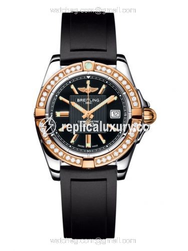 Breitling Galactic 32 Stainless Steel / Rose Gold / Diamond / Trophy Black / Sahara C71356LA.BA12.133S