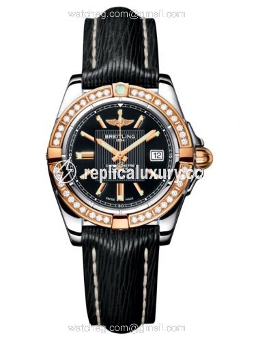 Breitling Galactic 32 Stainless Steel / Rose Gold / Diamond / Trophy Black / Sahara C71356LA.BA12.208X