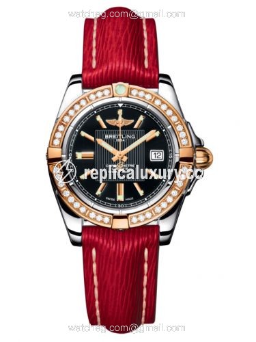 Breitling Galactic 32 Stainless Steel / Rose Gold / Diamond / Trophy Black / Sahara C71356LA.BA12.209X