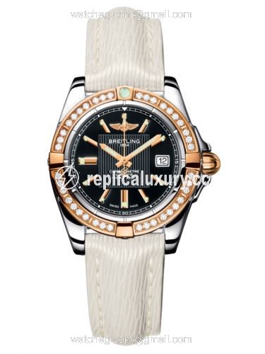 Breitling Galactic 32 Stainless Steel / Rose Gold / Diamond / Trophy Black / Sahara C71356LA.BA12.235X