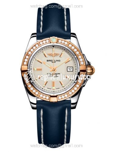 Breitling Galactic 32 Stainless Steel / Rose Gold / Diamond / Sierra Silver / Calf C71356LA.G704.116X
