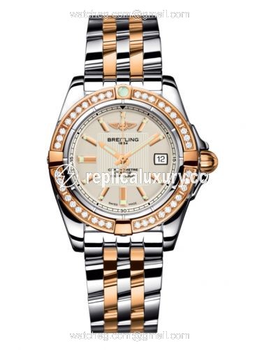 Breitling Galactic 32 Stainless Steel / Rose Gold / Diamond / Sierra Silver / Bracelet C71356LA.G704.367C