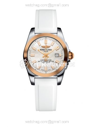 Breitling Galactic 29 Stainless Steel / Rose Gold / Pearl / Rubber C7234812/A791/249S/A12S.1