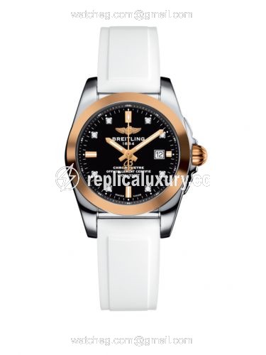 Breitling Galactic 29 Stainless Steel / Rose Gold / Trophy Black Diamond / Rubber C7234812/BE86/249S/A12S.1