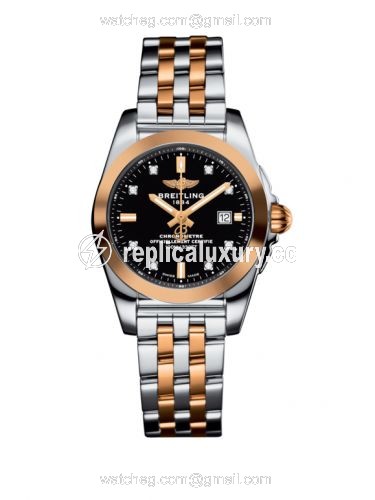 Breitling Galactic 29 Stainless Steel / Rose Gold / Trophy Black Diamond / Bracelet C7234812/BE86/791C