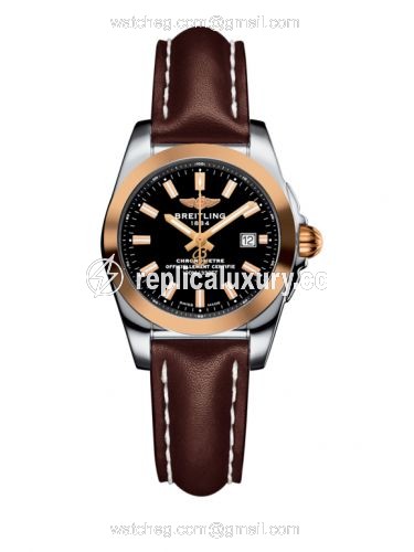 Breitling Galactic 29 Stainless Steel / Rose Gold / Trophy Black / Calf C7234812/BF32/484X/A12BA.1
