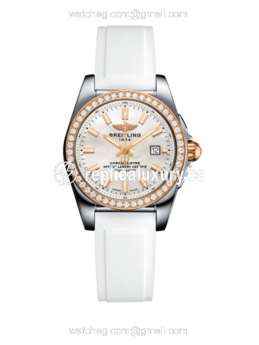 Breitling Galactic 29 Stainless Steel / Rose Gold / Diamond / Pearl / Rubber C7234853/A791/249S/A12S.1