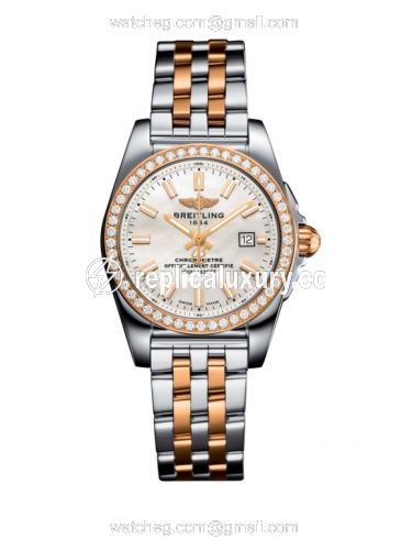Breitling Galactic 29 Stainless Steel / Rose Gold / Diamond / Pearl / Bracelet C7234853/A791/791C