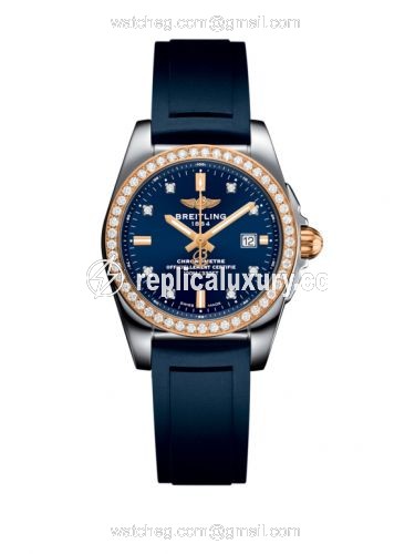 Breitling Galactic 29 Stainless Steel / Rose Gold / Diamond / Horizon Blue Diamond / Rubber C7234853/C964/287S/A12S.1