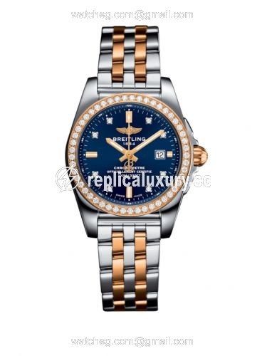 Breitling Galactic 29 Stainless Steel / Rose Gold / Diamond / Horizon Blue Diamond / Bracelet C7234853/C964/791C