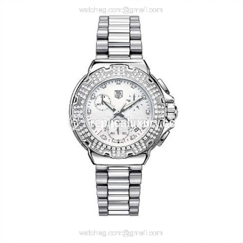 TAG Heuer Formula 1 Quartz Chronograph 37 Stainless Steel / MOP - Diamond / Bracelet CAC1310.BA0852