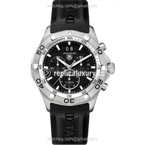 TAG Heuer Aquaracer 300M Quartz Chronograph 43 Stainless Steel / Black / Rubber CAF101E.FT8011