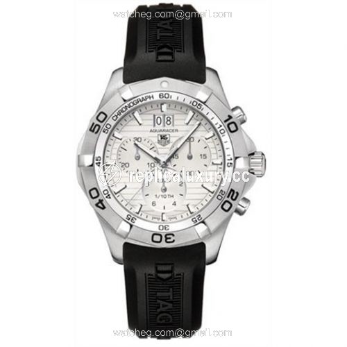 TAG Heuer Aquaracer 300M Quartz Chronograph 43 Stainless Steel / Silver / Rubber CAF101F.FT8011