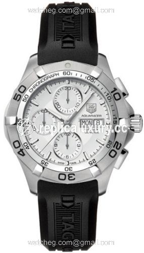 TAG Heuer Aquaracer 300M Calibre 16 Day-Date 43 Stainless Steel / Silver / Rubber CAF2011.FT8011
