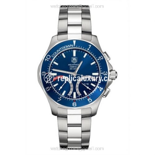 TAG Heuer Aquaracer 300M Calibre S Regatta 43 Stainless Steel / Blue / Bracelet CAF7110.BA0803