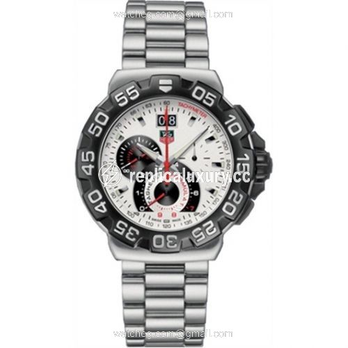 TAG Heuer Formula 1 Quartz Chronograph Big Date 44 Stainless Steel / White / Bracelet CAH1011.BA0860