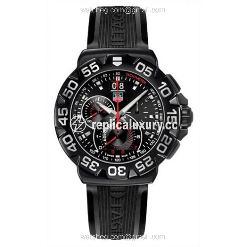 TAG Heuer Formula 1 Quartz Chronograph Big Date 44 Titanium PVD / Black / Rubber CAH1012.FT6026