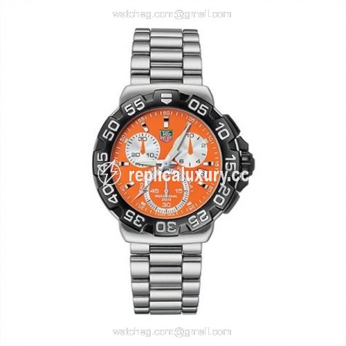 TAG Heuer Formula 1 Quartz Chronograph 41 Stainless Steel / Orange / Bracelet CAH1113.BA0850