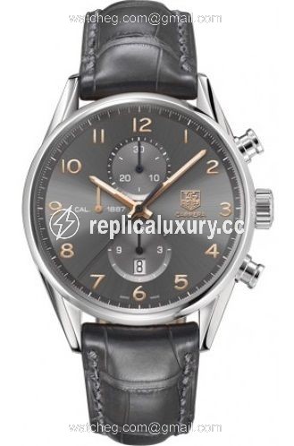 TAG Heuer Carrera Calibre 1887 43 Stainless Steel / Grey / Alligator CAR2013.FC6313