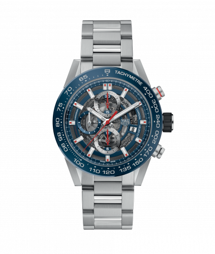 TAG Heuer Carrera Calibre Heuer 01 43 Stainless Steel / Blue Ceramic / Skeleton / Bracelet CAR201T.BA0766