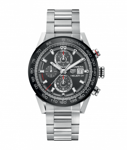 TAG Heuer Carrera Calibre Heuer 01 43 Stainless Steel / Grey / Bracelet CAR201W.BA0714