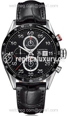TAG Heuer Carrera Calibre 1887 43 Stainless Steel / Black / Alligator CAR2A10.FC6235